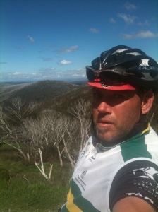Mt Hotham looking back to Omeo